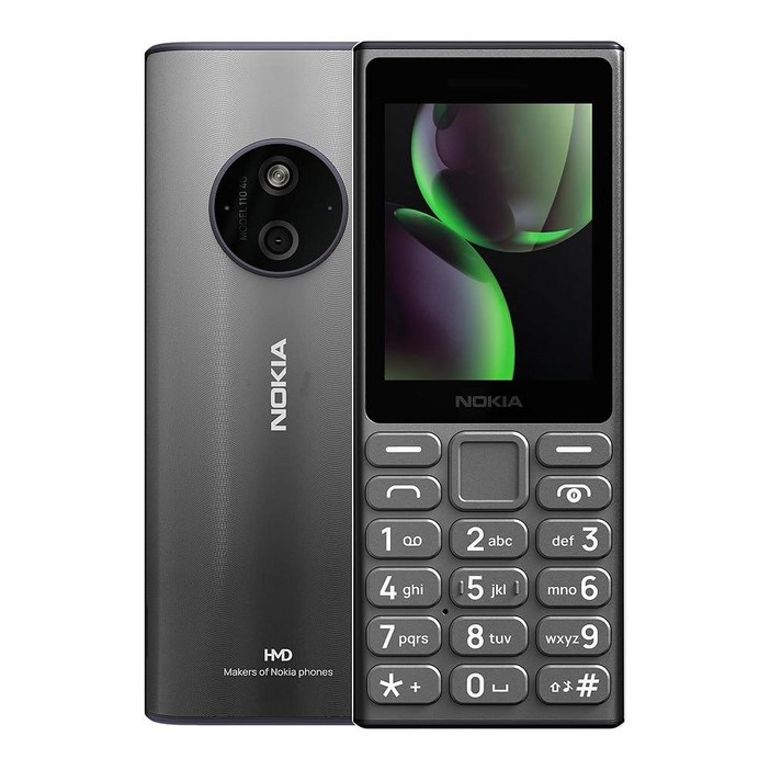 Nokia 110 4G (2024) | 듀얼 SIM | GSM 언락 휴대폰 | 볼트 | 티타늄 | 국제 버전 | AT&T/크리켓/버라이존 호환 불가