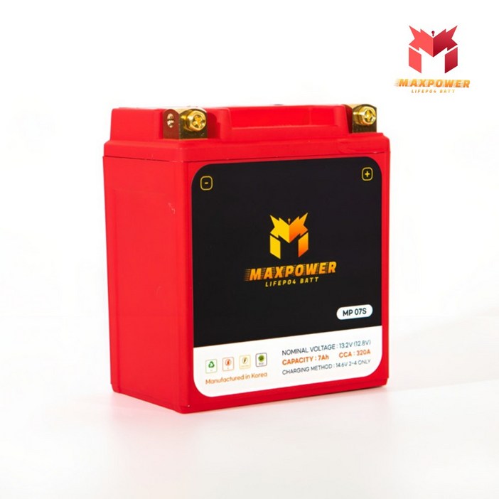 혼다 PCX 베스파 배터리 MP07S 리튬인산철 밧데리, 1개