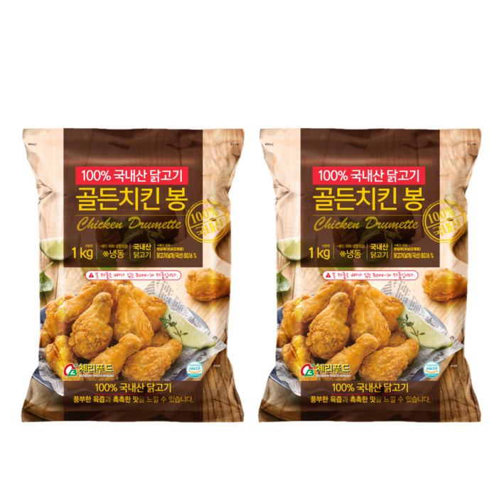 골든치킨 봉 1kg, 2팩 SET, 1kg, 2개