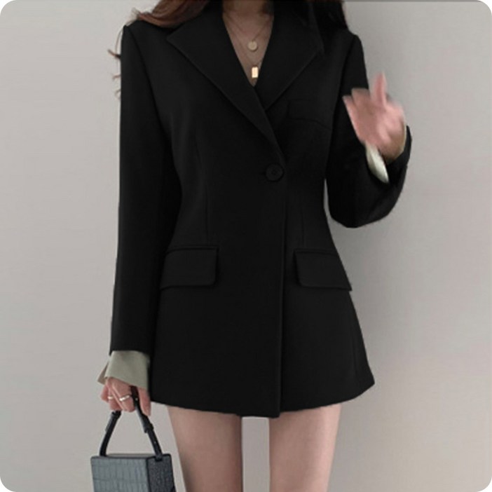 에쉬울프 원버튼 봄 가을 정장 자켓 에쉬울프 원버튼 봄 가을 정장 자켓