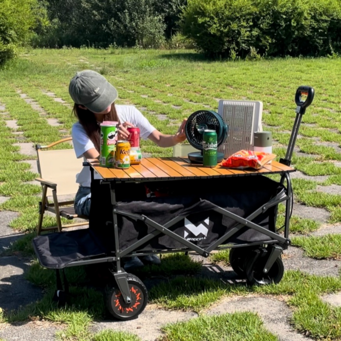 주니스 전동 캠핑 웨건 전동카트 삼성 7000mAh 배터리 업그레이드 100W  사은품 증정