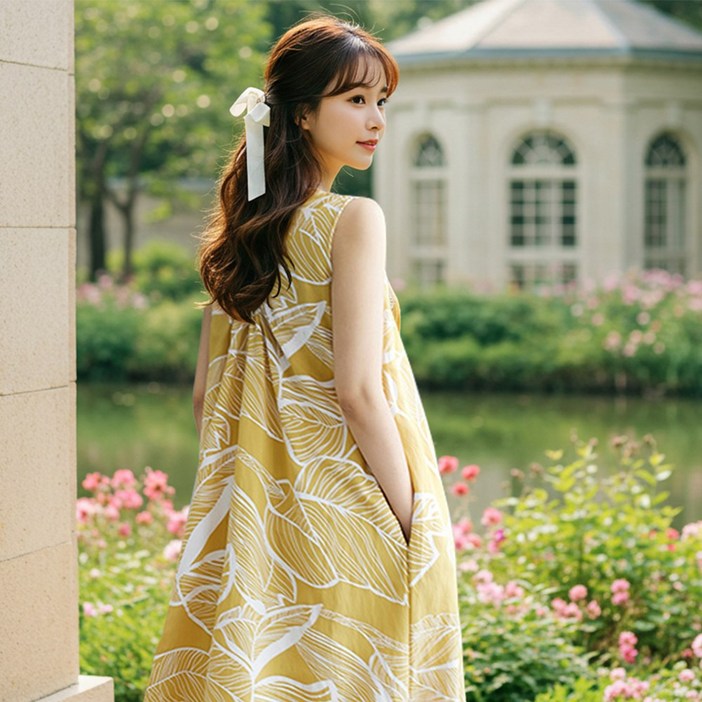 러블리썬 두 가지 무드 양면 롱 원피스 여성 투웨이 데일리 스타일