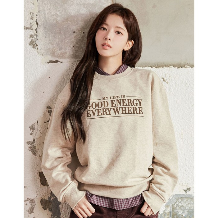 지오다노NEW 노정의여자 기모 프린트맨투맨굿에너지325930 9칼라