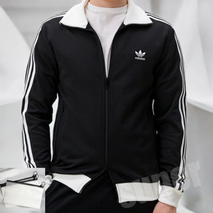 국내매장판 아디다스 오리지널 남여공용 Track Jacket Beckenbauer BkWh KR01 파우치
