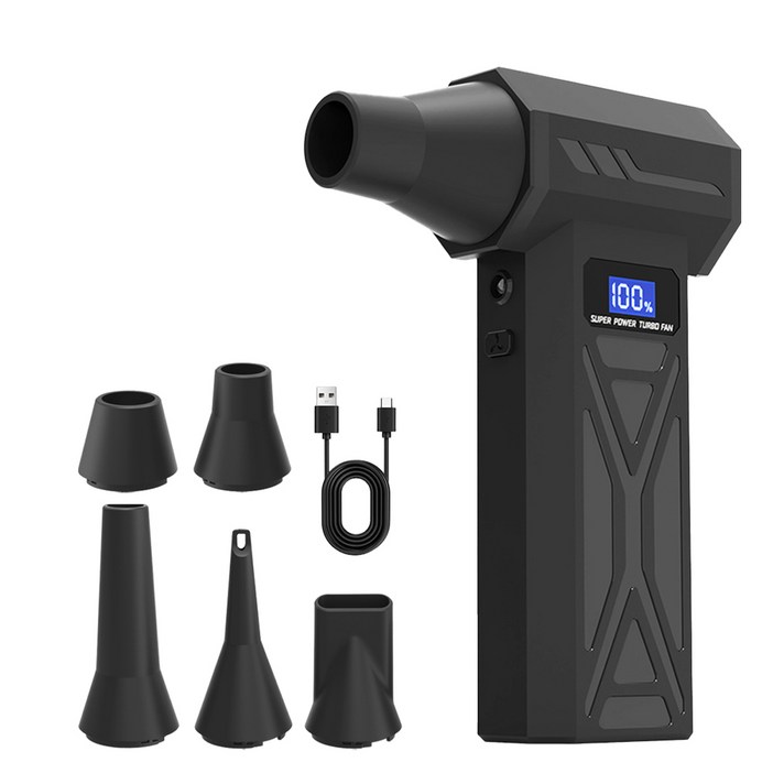 P70 4단계 터보 제트 블로워, 무선 에어건, 초고속 130,000RPM, LED 조명  배터리 잔량 표시, 휴대용 포켓 사이즈, 캠핑자동차 세차청소용