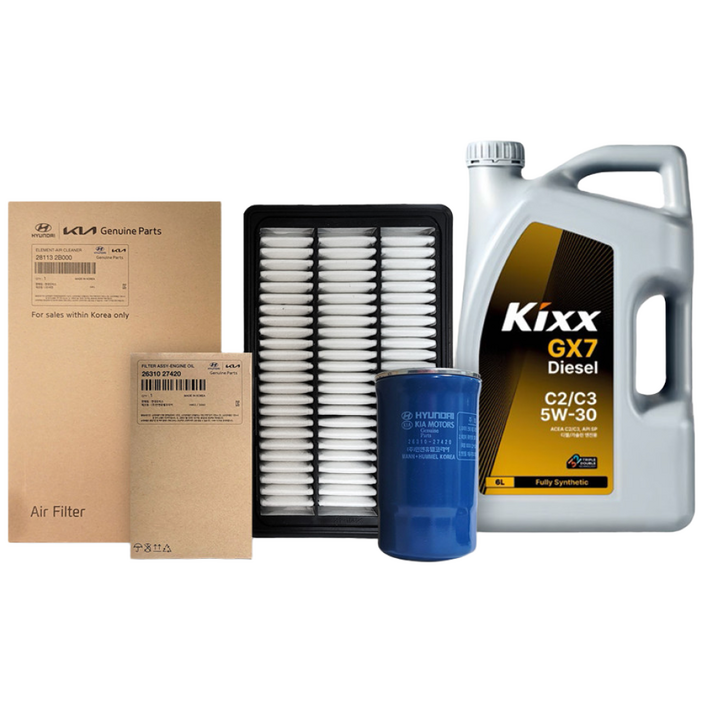 싼타페 CM 2.2 디젤 0509년식 킥스합성유순정필터세트 5W30, 1개