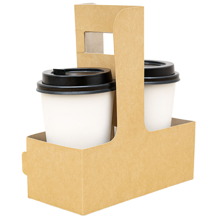 베스트박스 튼튼한 2구 컵캐리어 커피캐리어 무지 테이크아웃 커피포장 200개입