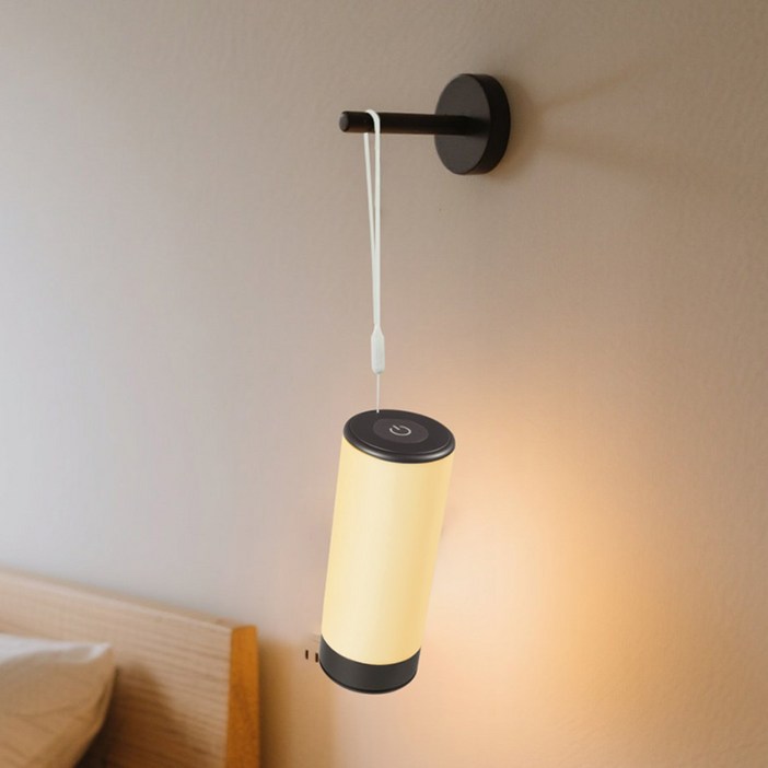 Jeernare 미니 무드등 수면등 취침등 rgb 16색 감성 조명등 무선 충전, 블랙