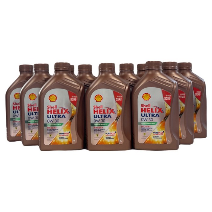쉘코리아 힐릭스 울트라 ECT 0W30 한박스(1LX12EA), 가솔린/디젤용, 한국쉘, 0w30, 1박스, 1L