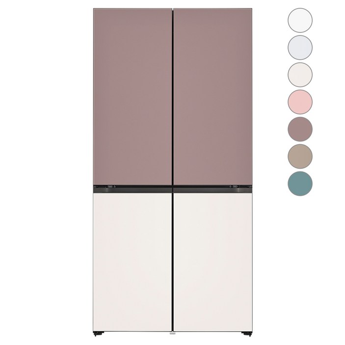 [색상선택형] LG전자 디오스 오브제컬렉션 빌트인타입 베이직 4도어 냉장고 글라스 610L M623AAA042 20230403