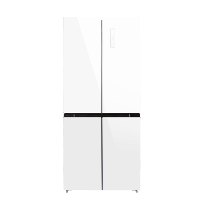 모드비 피트인 파스텔 4도어 냉장고 412L 방문설치, 글라스 화이트, MRNF412WPM1