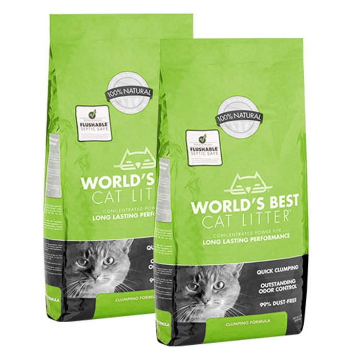 월드베스트 캣리터 클럼핑 오리지널 시리즈 옥수수 고양이 모래, 6.35kg, 2개 5353680711