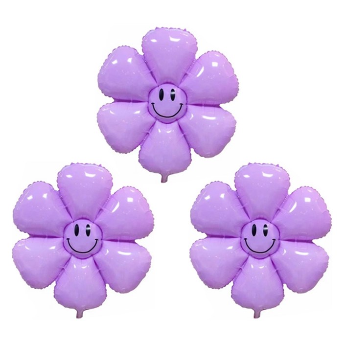 파티공구 스마일 데이지꽃 풍선 중형
