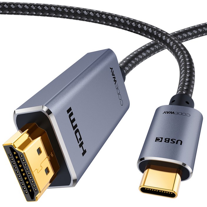 코드웨이 USBC to HDMI MHL 미러링 케이블, 1m, 1개