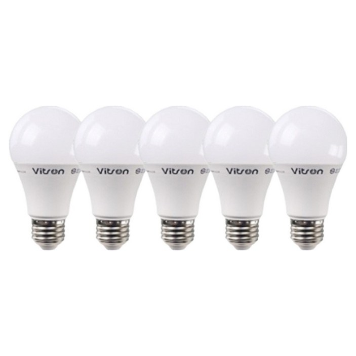 비츠온 LED 벌브 10W, 전구색, 5개