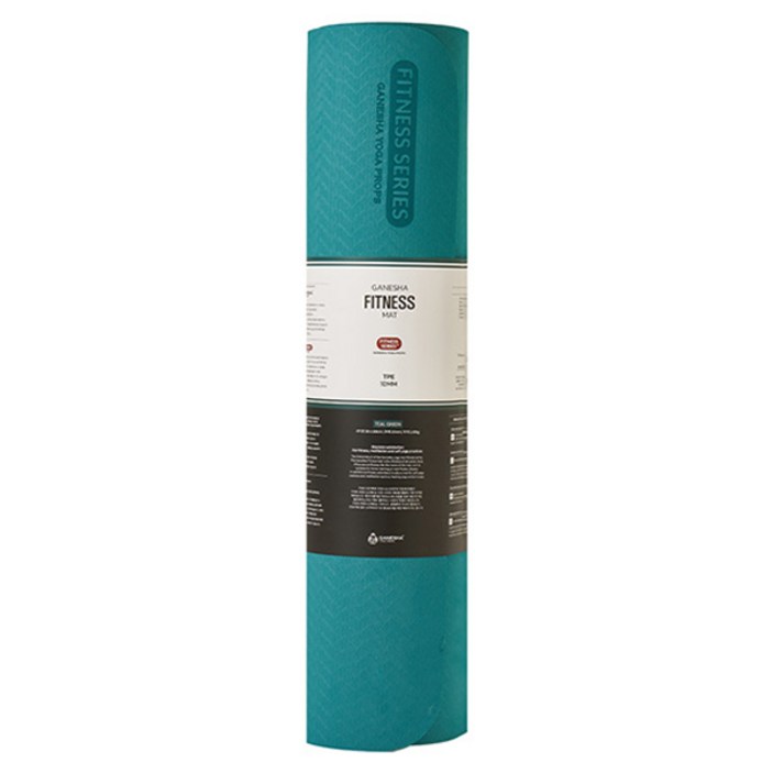 가네샤요가프랍스 가네샤 피트니스 스탠다드 TPE 요가매트 10mm, Teal Green, 1개