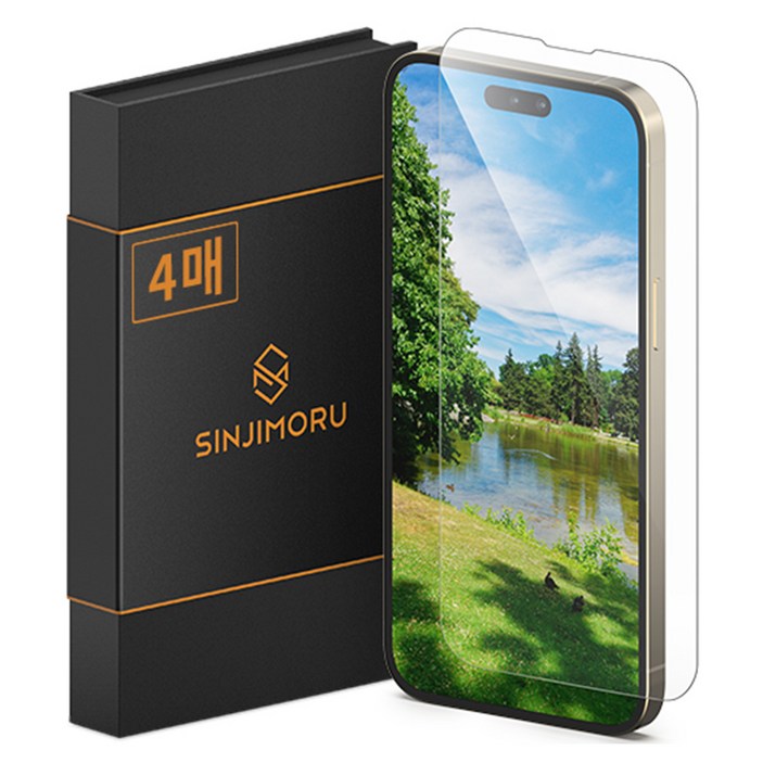 신지모루 신지글래스 2.5D 강화유리 휴대폰 액정보호필름 4p