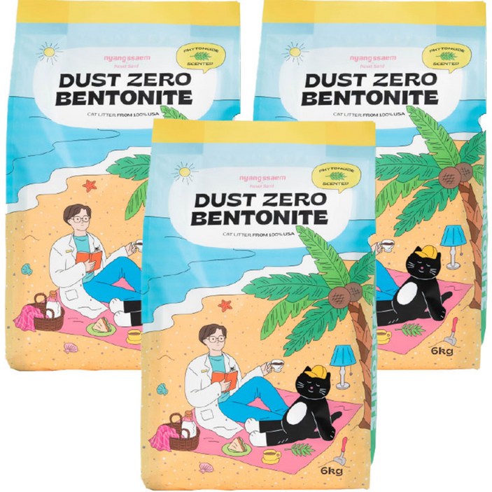 네꼬모리두부국시 냥쌤 더스트제로 벤토나이트 고양이 모래 피톤치드
