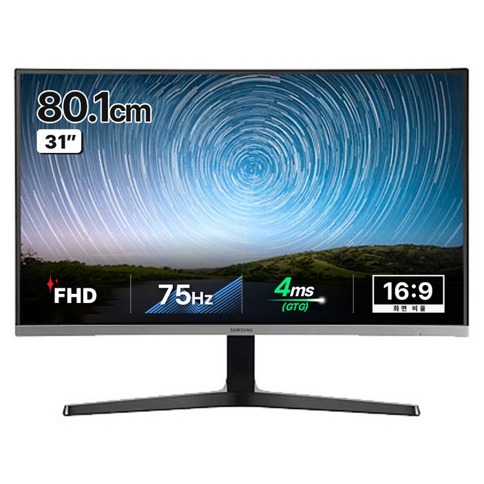 삼성전자 80.1cm 75Hz 인피니티 디자인 커브드 모니터, 80.1cm, C32R500