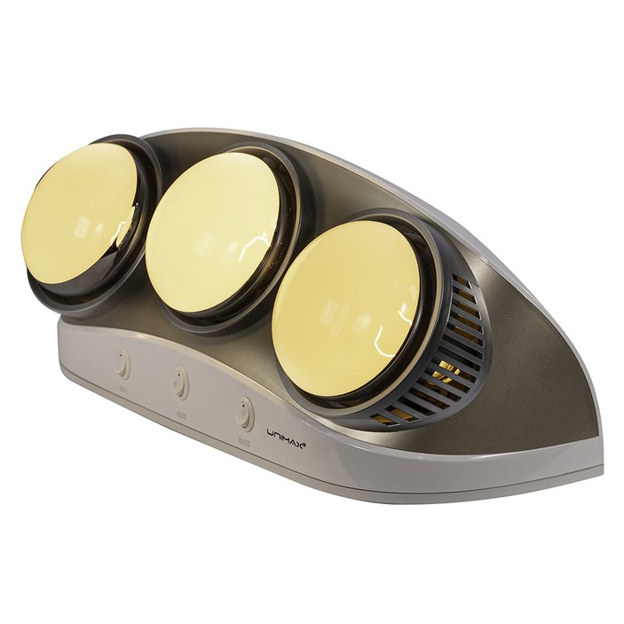 유니맥스 욕실 램프 히터 3구, 혼합색상, UMH7533BS