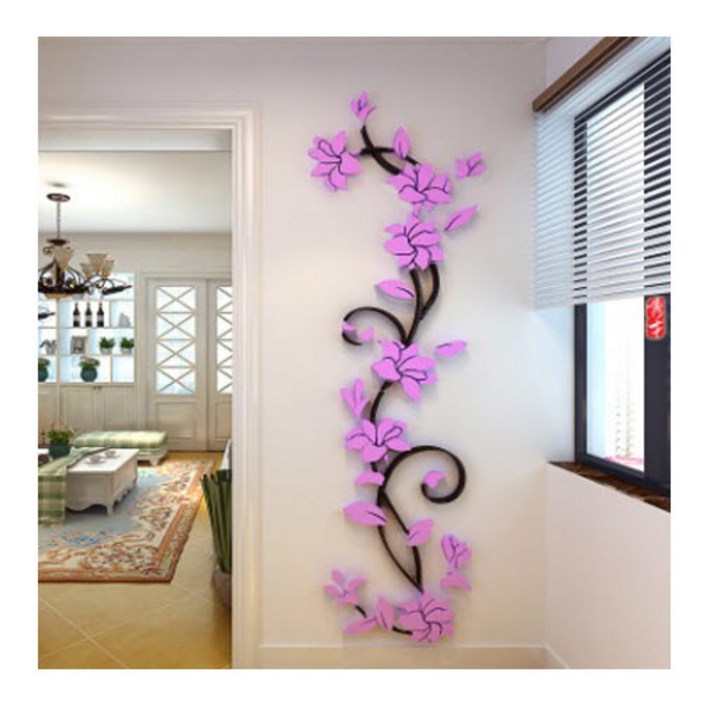 인테리어 아크릴거울 안전 포인트 붙이는 벽장식 인테리어소품, 바이올렛