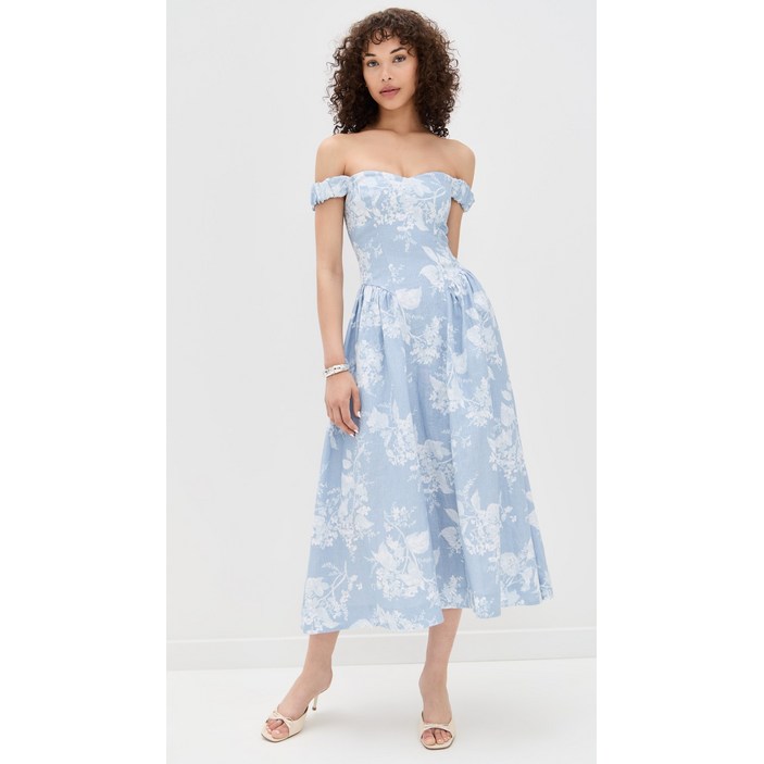 리포메이션 모네 린넨 드레스