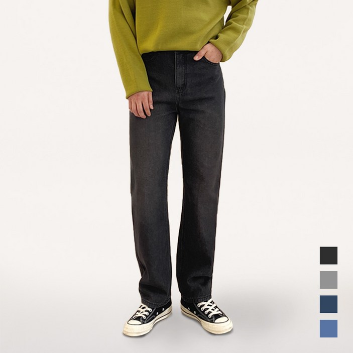 모노마인 남자 레귤러핏 세미 와이드 청바지 S-2XL