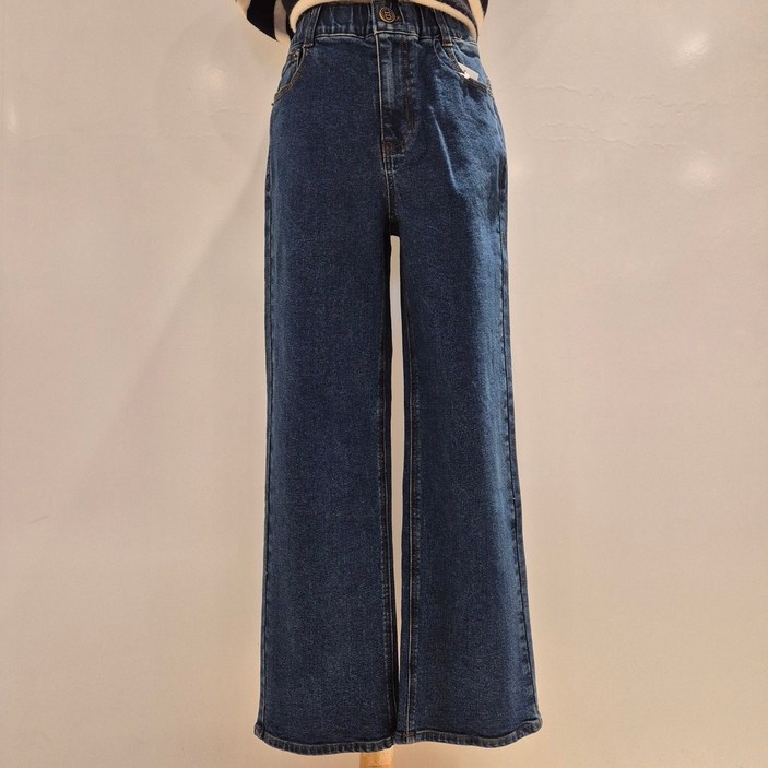 꾸즈 일자 허리밴딩 청바지(CS947M3) 302314