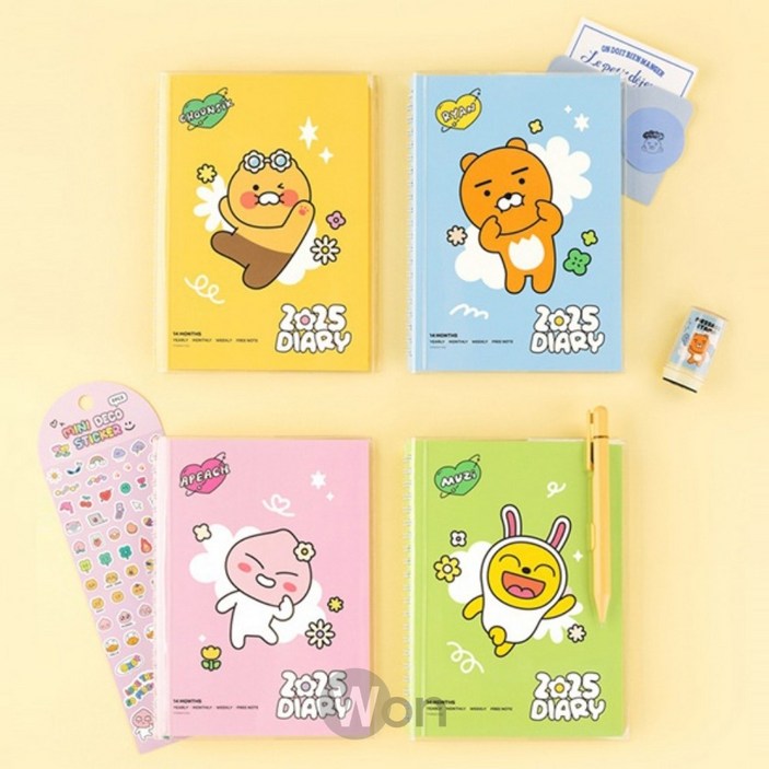 카카오프렌즈 세이치즈 2025년 인스프링 다이어리 (어피치) 9800