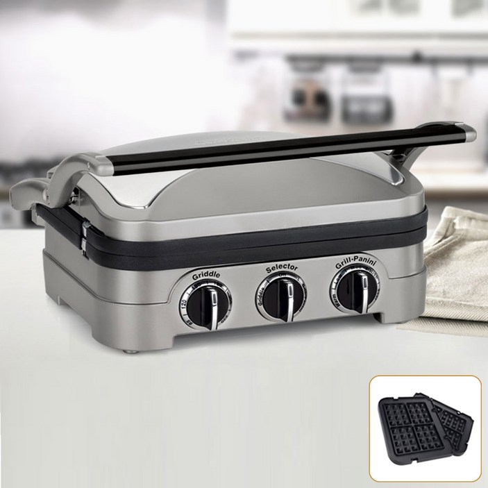 쿠진아트 멀티 양면그릴 GR4NKR와플팬  바비큐 그릴멀티 그릴캠핑 그릴가정용 그릴그릴팬미니 그릴그릴 추천스테이크멀티쿠커와플타코야끼샌드위치