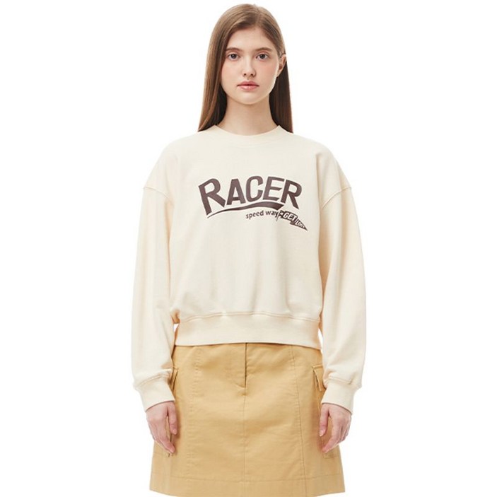 플라스틱아일랜드 레터링 프린트 맨투맨 티셔츠 PP3CL962