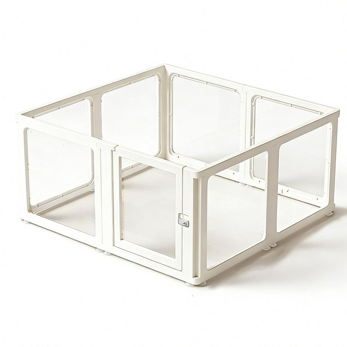 확장형 강아지 울타리 애견펜스 세트, 화이트, 1개