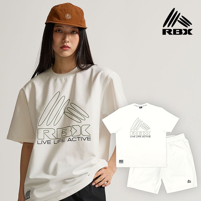RBX 남여공용 반팔 반바지 셋업 오버핏 운동복 세트 여름 상하의 세트 반팔 티셔츠 반바지 트레이닝복