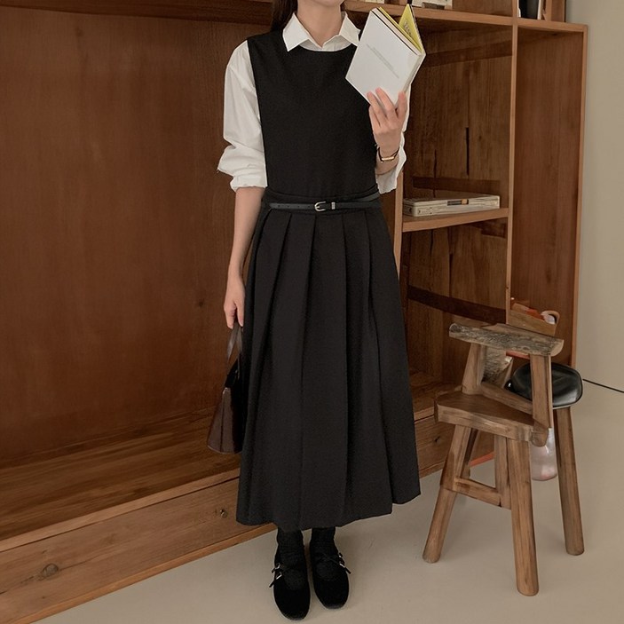 [제작] 리리토 플리츠 뷔스티에 원피스 84389 빅사이즈 여성의류