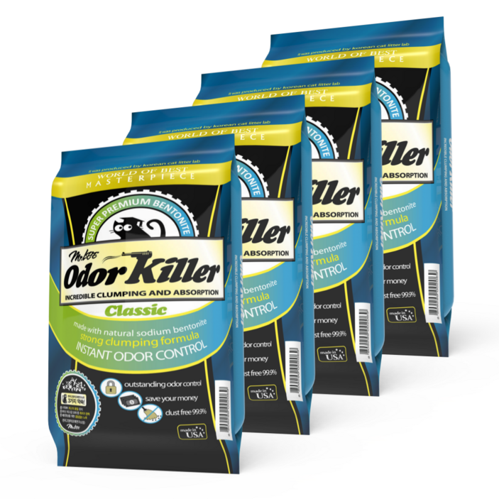 미스터리 오더킬러 클래식 고양이 모래 9kg 총 4봉(총 2박스 배송), 9kg, 4개, 무향