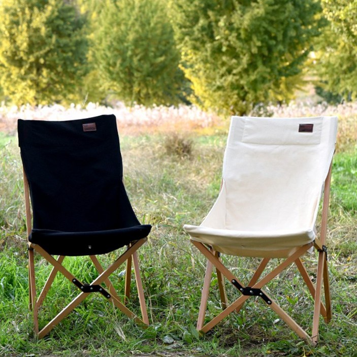 원목캠핑의자 소소일상 접이식 캔버스 우드 체어 캠핑 원목 의자 감성캠핑 폴딩 라지사이즈