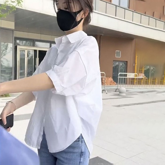 지고다그 여성 반팔 셔츠 여름 넉넉한 예쁜 셔츠 SX69300