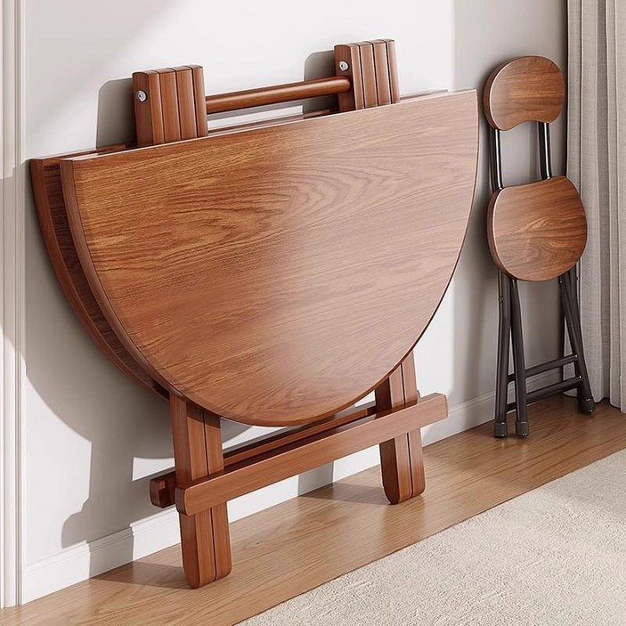 작은집 필수템 4인용식탁 접이식 원형 식탁세트 소형