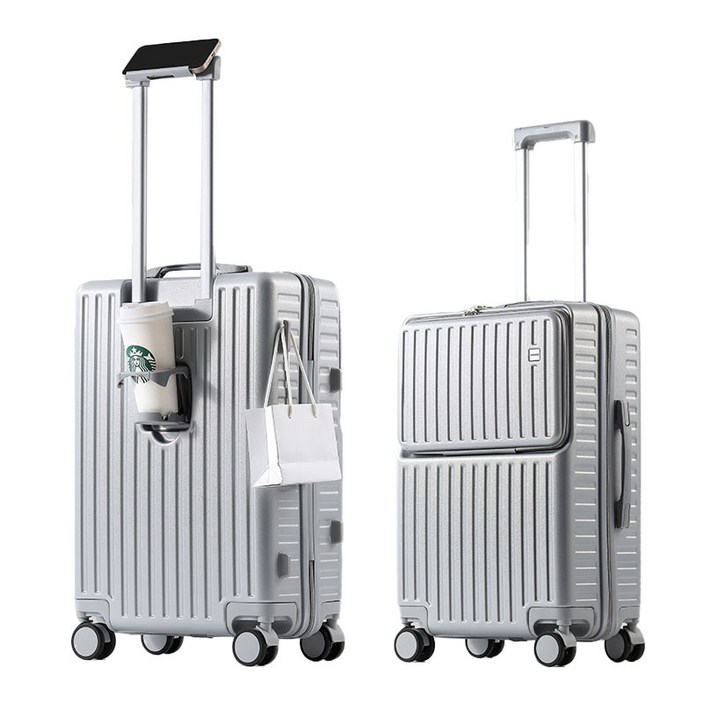 [3년AS] 프론트 오픈 하드 캐리어 다기능 여행가방 남녀공용