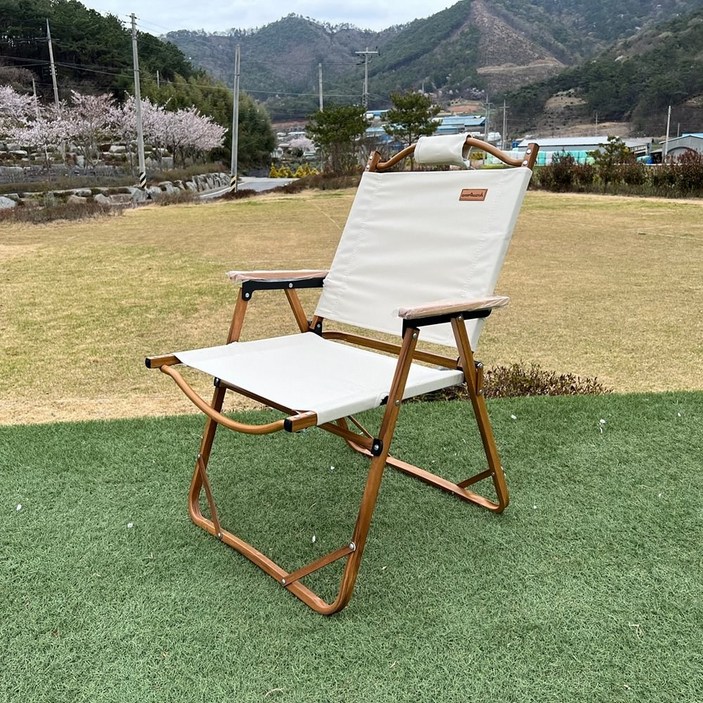 캠프밸리 폴딩 로우체어 캠핑의자 릴렉스 알루미늄 조금 높은, 로우체어블랙, 1개