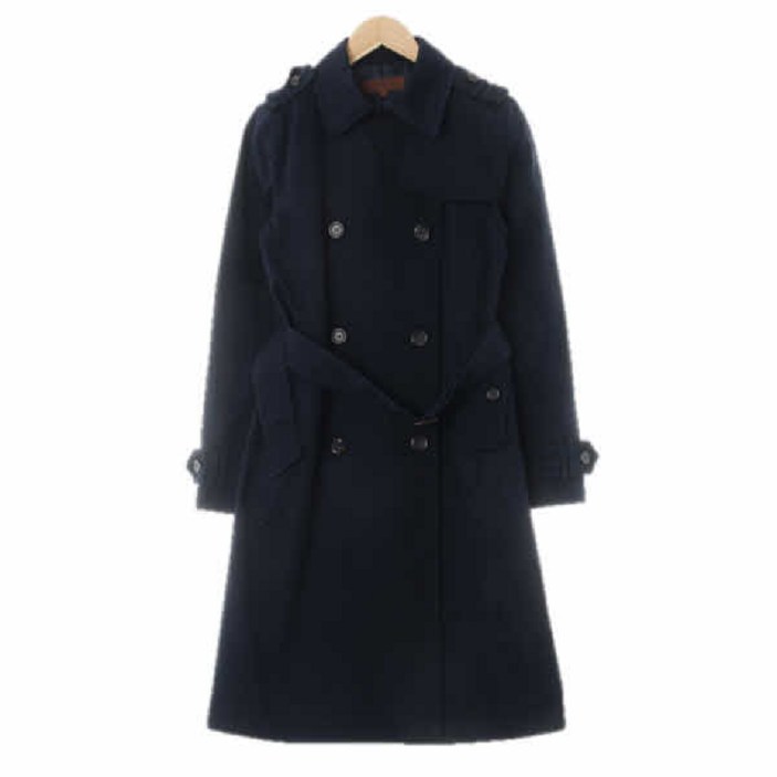 1694 톰보이 네이비 면혼방 싱글카라롱트렌치코트 [88]