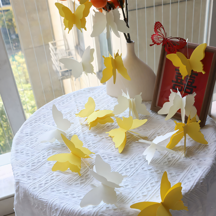도르 페이퍼 나비 봄 모빌 가랜드 3m 파티 장식 세트