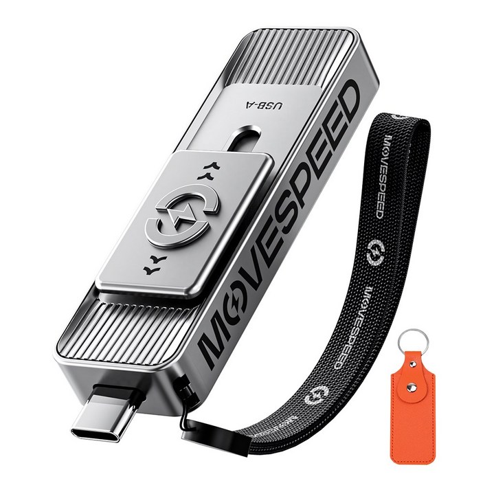 MOVESPEED SP05 570MB/s 고속 USB 3.2 외장 SSD 휴대용 저장장치 스마트폰 노트북 PC 호환 백업 파일전송 최적, 은색, 1TB