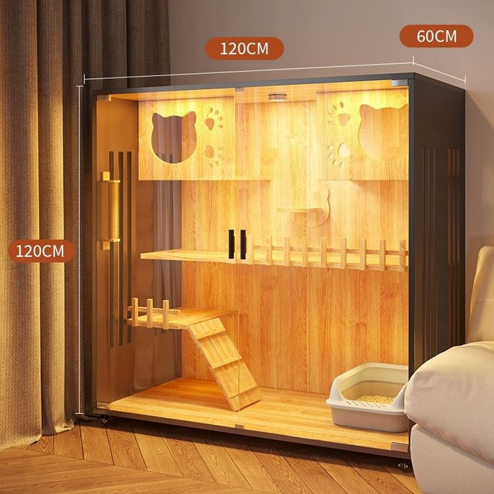 고양이 호텔장 고급 원목장 캣타워 가정용 숨숨집 초대형