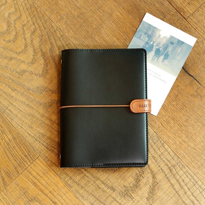 꼼꼬미 2026 초콜릿 6공 가죽 시스템 업무용 회사 다꾸 소량 대량 주문 제작 다이어리, 다크초코