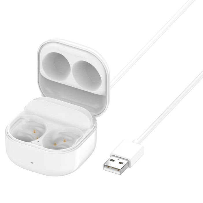 시하마 갤럭시버즈FE Galaxy buds FE 충전 케이스 SMR400N 호환, 화이트