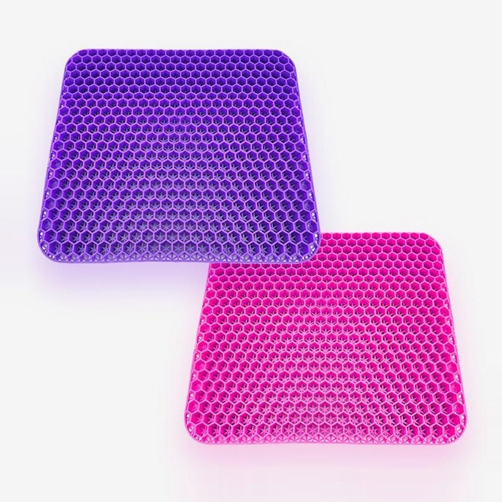 여름 에어셀 실리콘 벌집 방석 쿠션 커버 세트 1장, 핑크