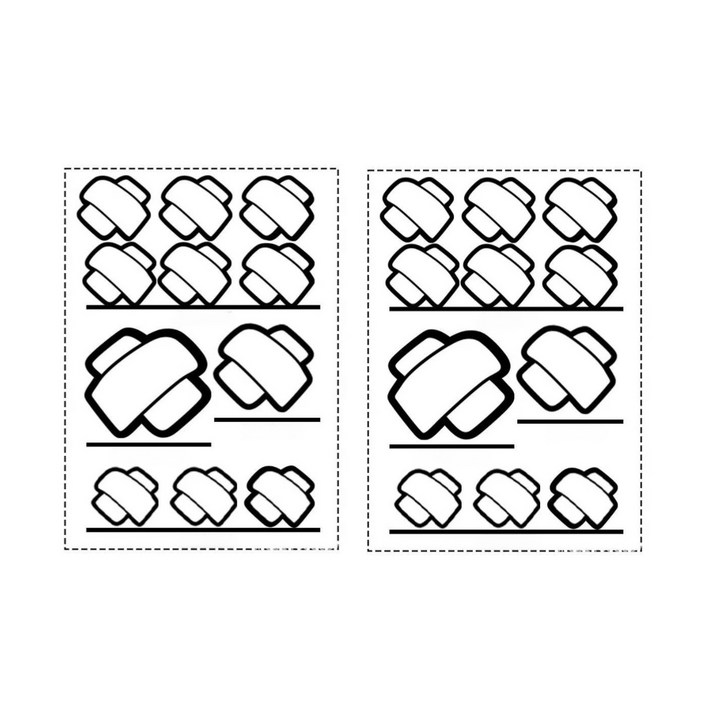 더쏠 차량 반창고 땜빵 스티커 스크래치 커버, 2세트, 화이트