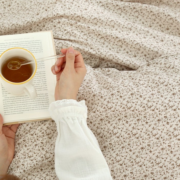 세레나 부드럽고 먼지없는 고밀도워싱 이불커버 플라워패턴 S D Q