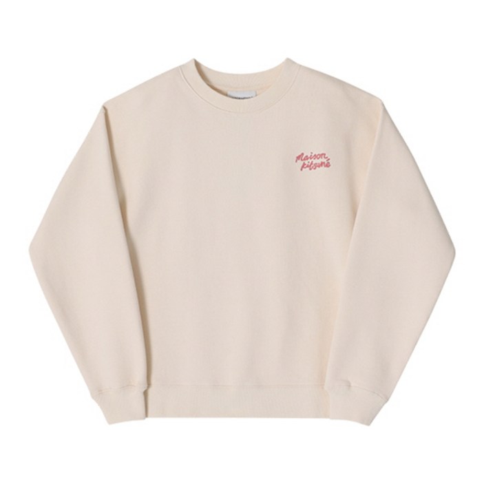 메종키츠네 MW00314KM0307 P705 핸드라이팅 로고 자수 여성 맨투맨